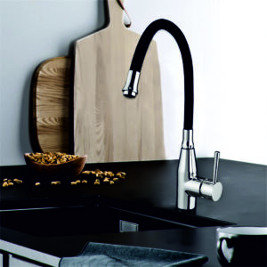 Grafdoer kitchen faucet KF 7161 installed on modern kitchen sink