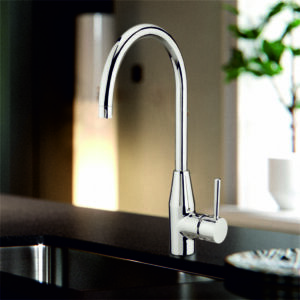 Grafdoer kitchen faucet KF 7163 installed on modern kitchen sink