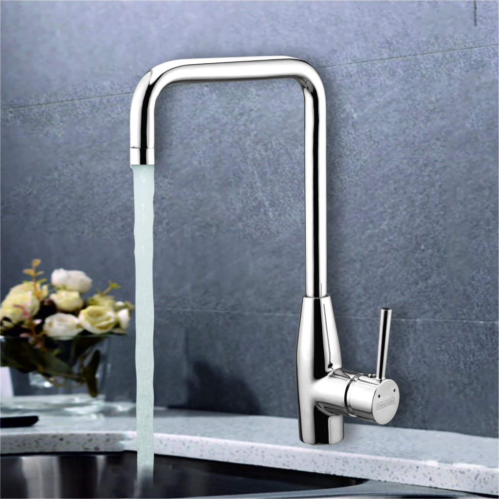 Grafdoer kitchen mixer faucet KF 7163 J installed on kitchen sink