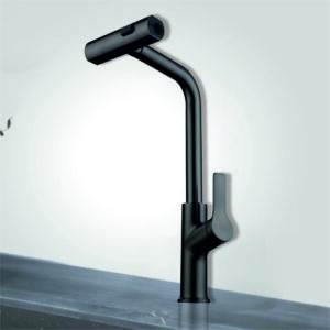 Chrome plated wall mount kitchen faucet KF-7167 C.P. installed above kitchen sink