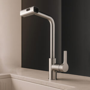 Single Lever Mixer for Kitchen Sink with Pull out Spout - KF-7167 (C.P.)