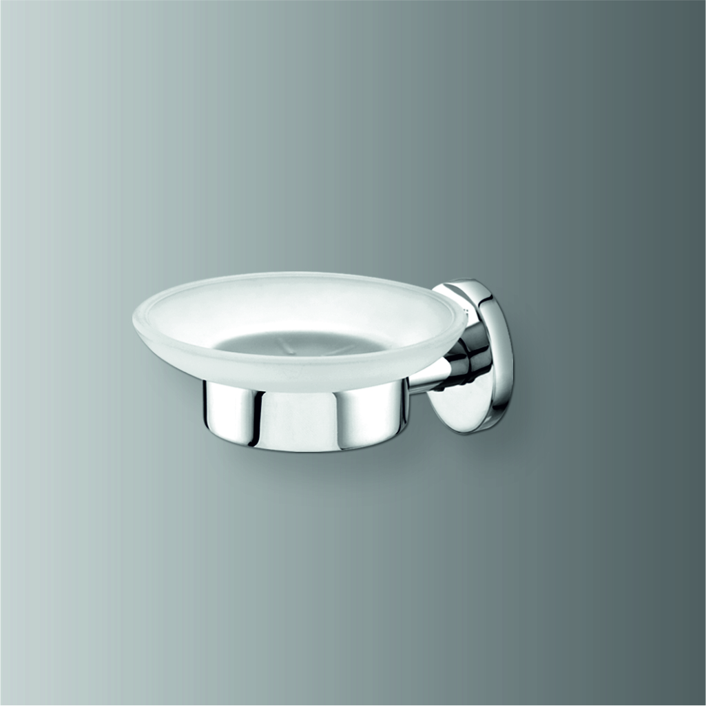 Oval wall mounted soap dish holder for bathroom