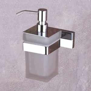 Quadra wall mounted liquid soap dispenser for kitchen and bathroom by Grafdoer