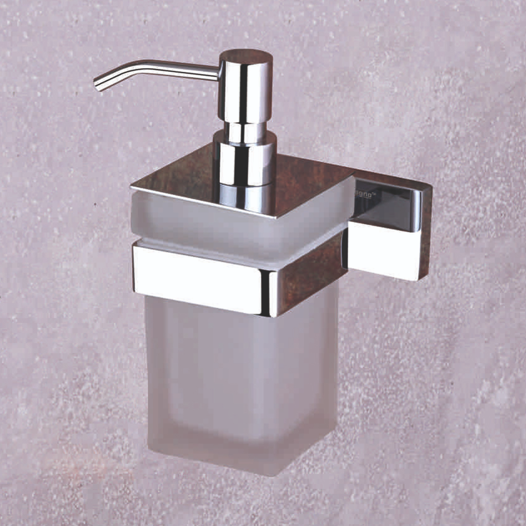 Quadra wall mounted liquid soap dispenser for kitchen and bathroom by Grafdoer