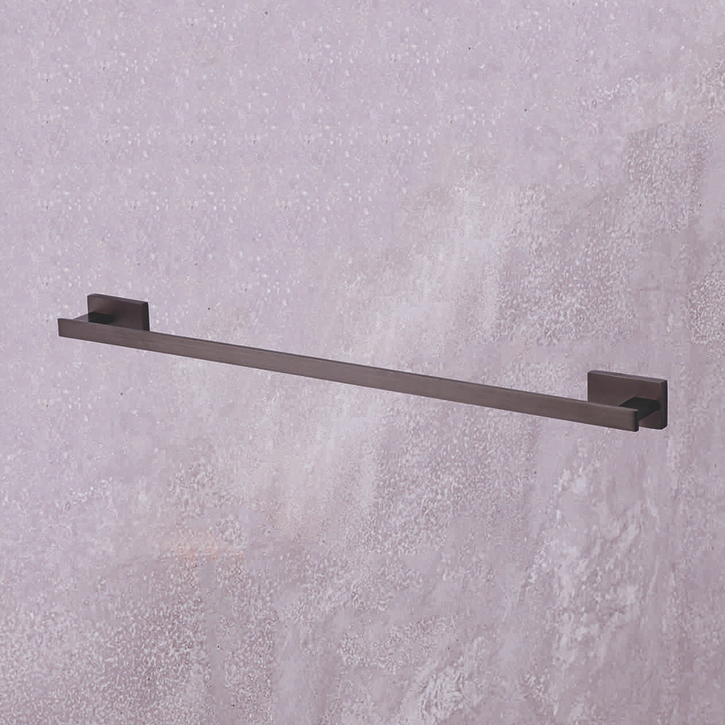 Grafdoer Quadra Black Towel Rod – sleek matte black bathroom accessory for modern interiors