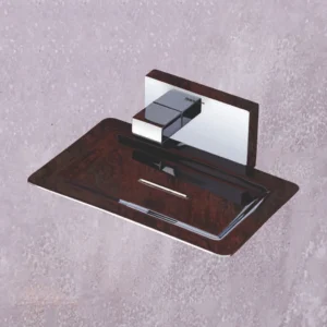 Quadra Towel Rack with integrated soap dish holder – stylish and durable bathroom accessory by Grafdoer