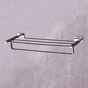Quadra bathroom towel rack – modern wall-mounted rack by Grafdoer
