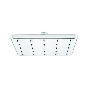 Grafdoer 8x8 square self-cleaning rain shower with dual rain + mist flow in modern bathroom