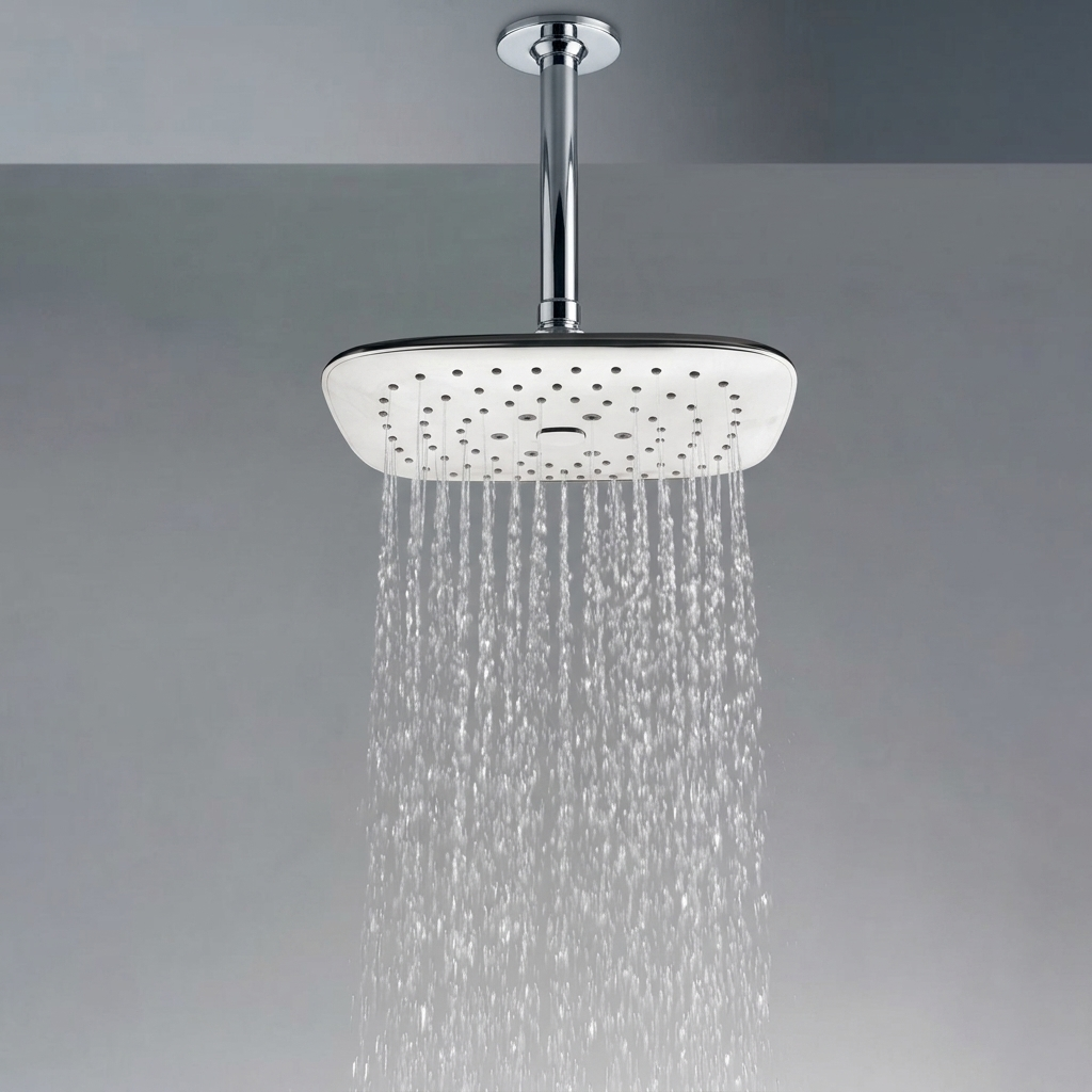 Rain Shower Multi Flow 10” (200mm) with Rubbit Cleaning System ABS