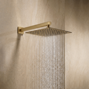 Rain Shower 12”x12” (200mm) with Rubbit Cleaning System Brass
