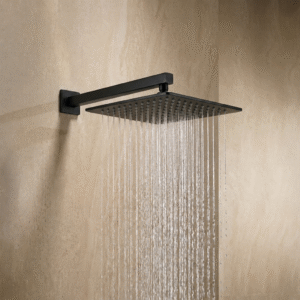 Rain Shower 8”x8” (200mm) with Rubbit Cleaning System Brass