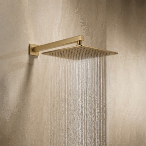 Rain Shower 8”x8” (200mm) with Rubbit Cleaning System Brass