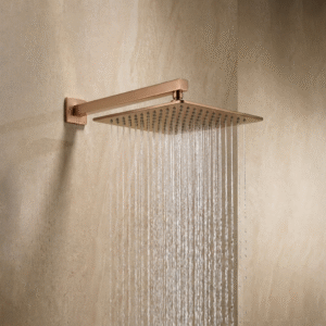 Rain Shower 8”x8” (200mm) with Rubbit Cleaning System Brass