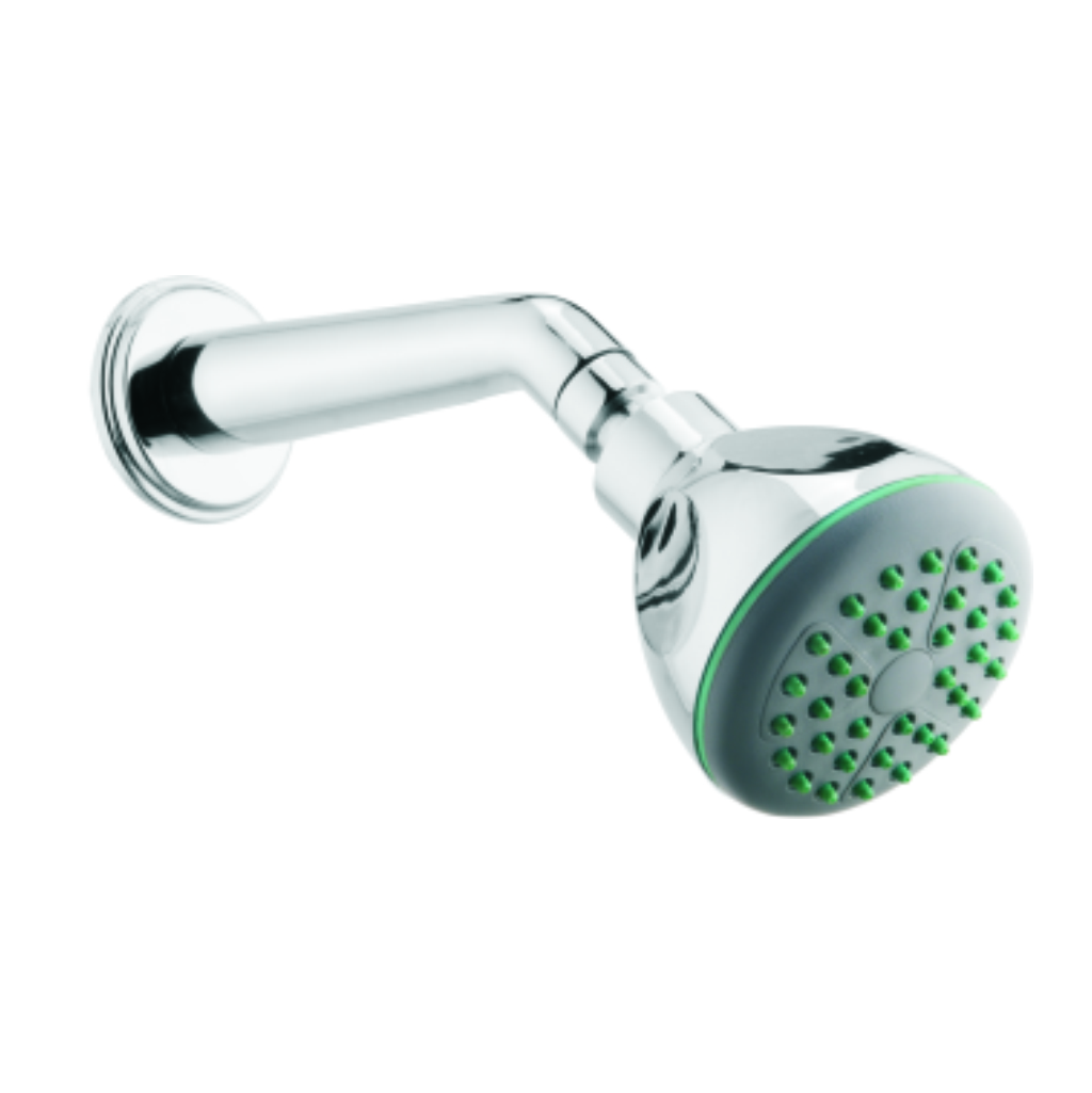 Grafdoer single flow overhead shower with brass casted arm and wall flange