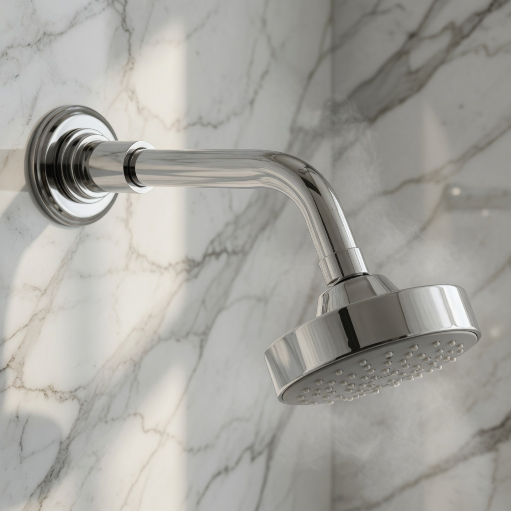 Single Flow OHS with Brass Pipe Arm & Wall Flange
