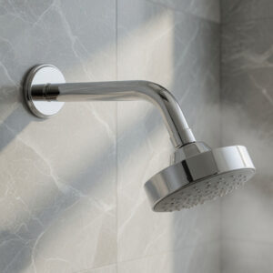 Single Flow OHS with Brass Pipe Arm 9" & Wall Flange
