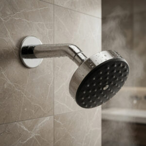 Single Flow OHS with Brass Pipe Arm & Wall Flange