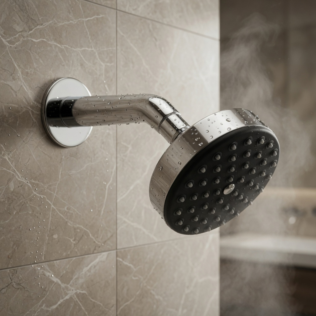 Single Flow OHS with Brass Pipe Arm & Wall Flange