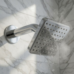 Single Flow OHS with Air Function with Brass Pipe Arm & Wall Flange