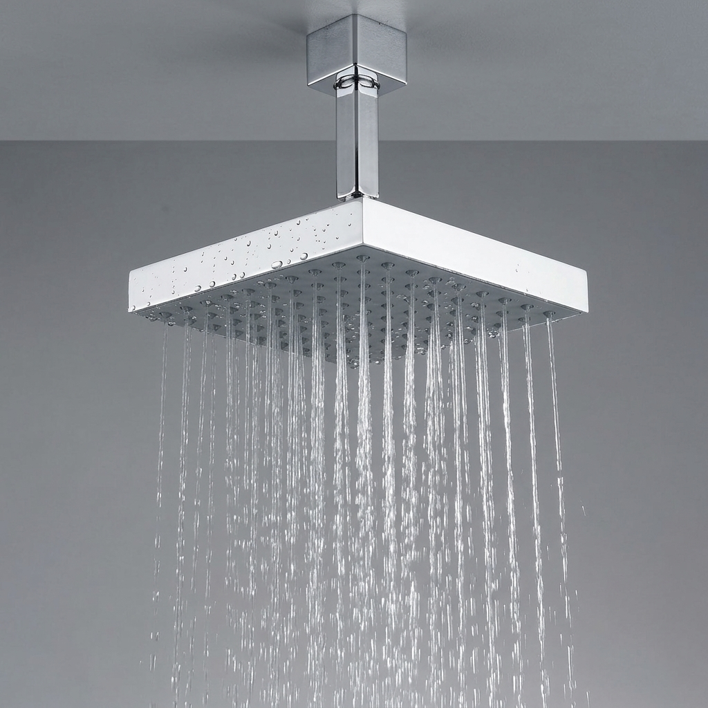 Rain Shower 6”x6” (150mm) with Rubbit Cleaning System ABS