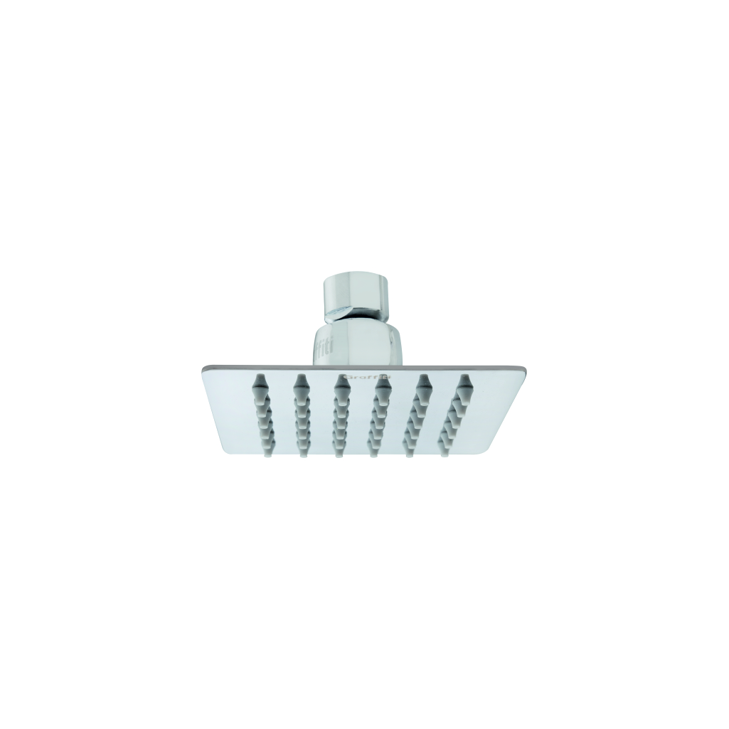 4x4 rain shower head with rainfall effect in bathroom