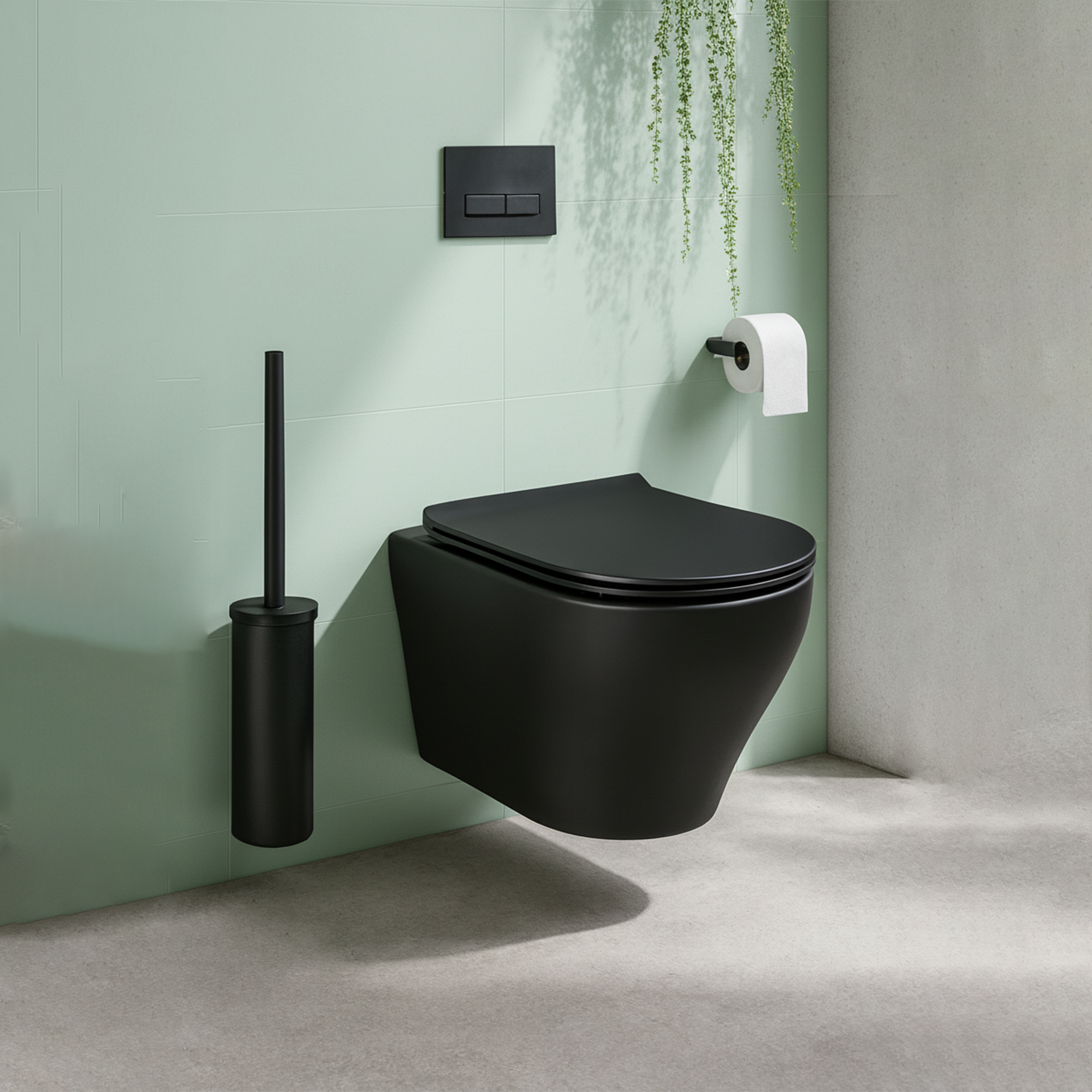 OVIO-GS-1225 R Obsidian Matte Wall Hung Closet