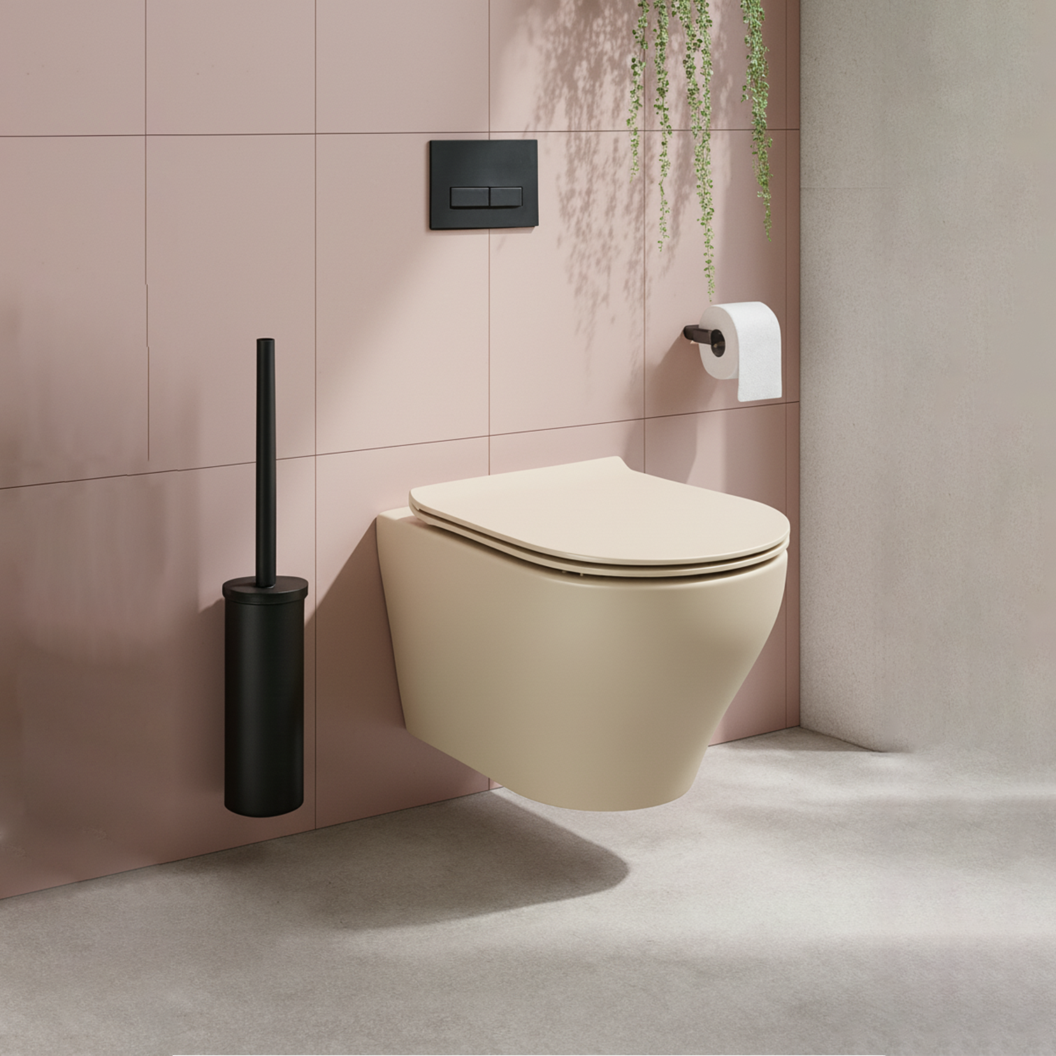 OVIO-GS-1225 R Sandstone Matte Wall Hung Closet