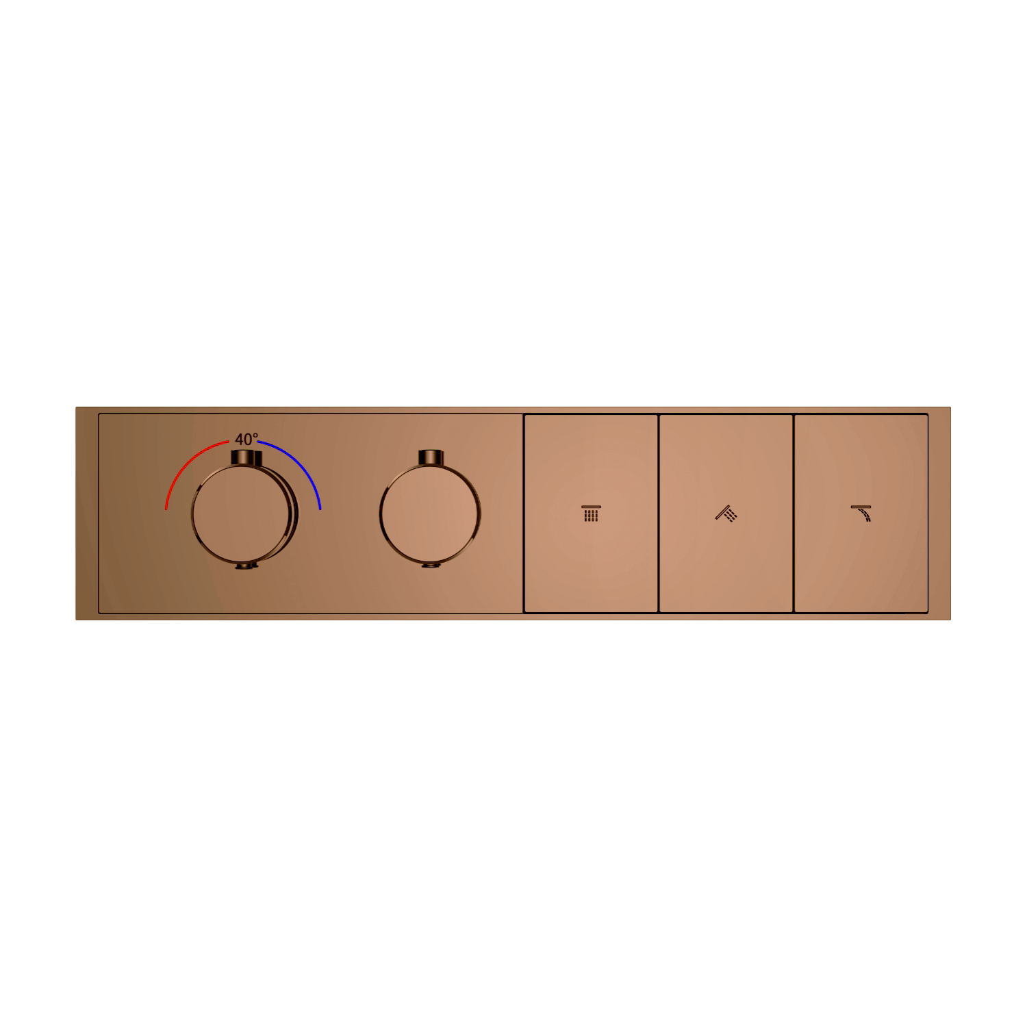 Clyra Thermo 3 RG switch button thermostatic 3 way diverter by grafdoer