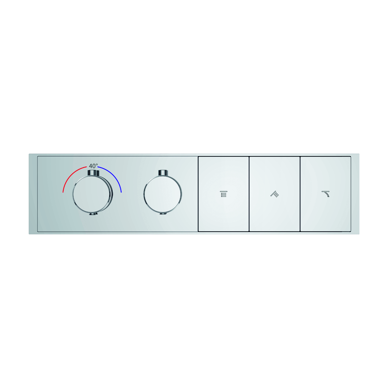 Clyra Thermo 3 B switch button thermostatic 3 way diverter by grafdoer