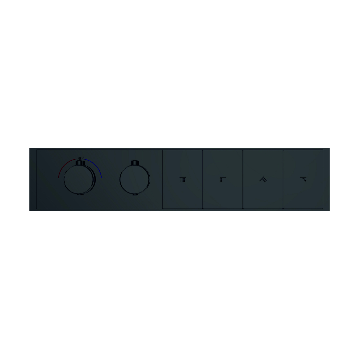 Clyra Thermo 4 B switch button 4 way body shower rainfall mist waterfall flow control diverter by grafdoer