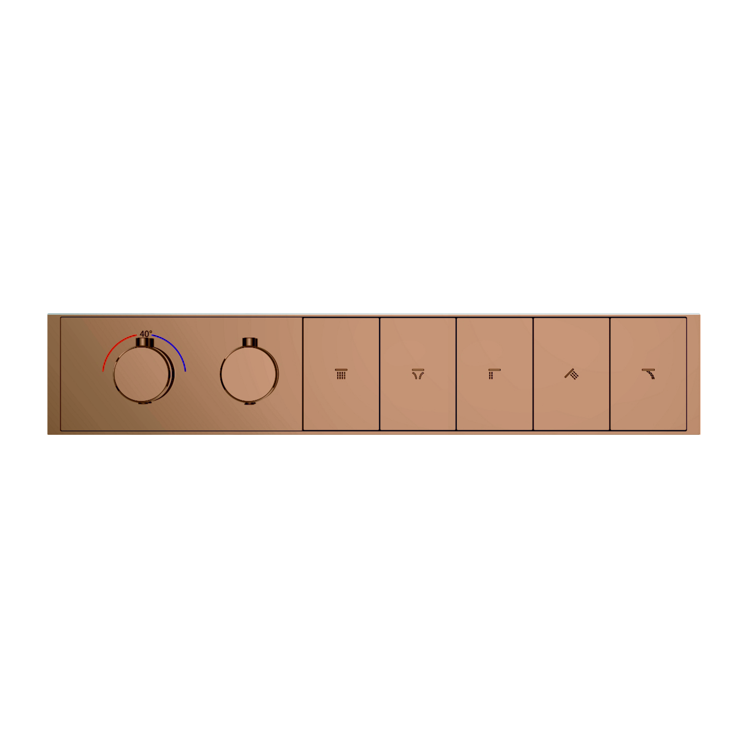 Clyra Thermo 5 RG switch button 5 way multi function rainfall and mist waterfall flow control diverter