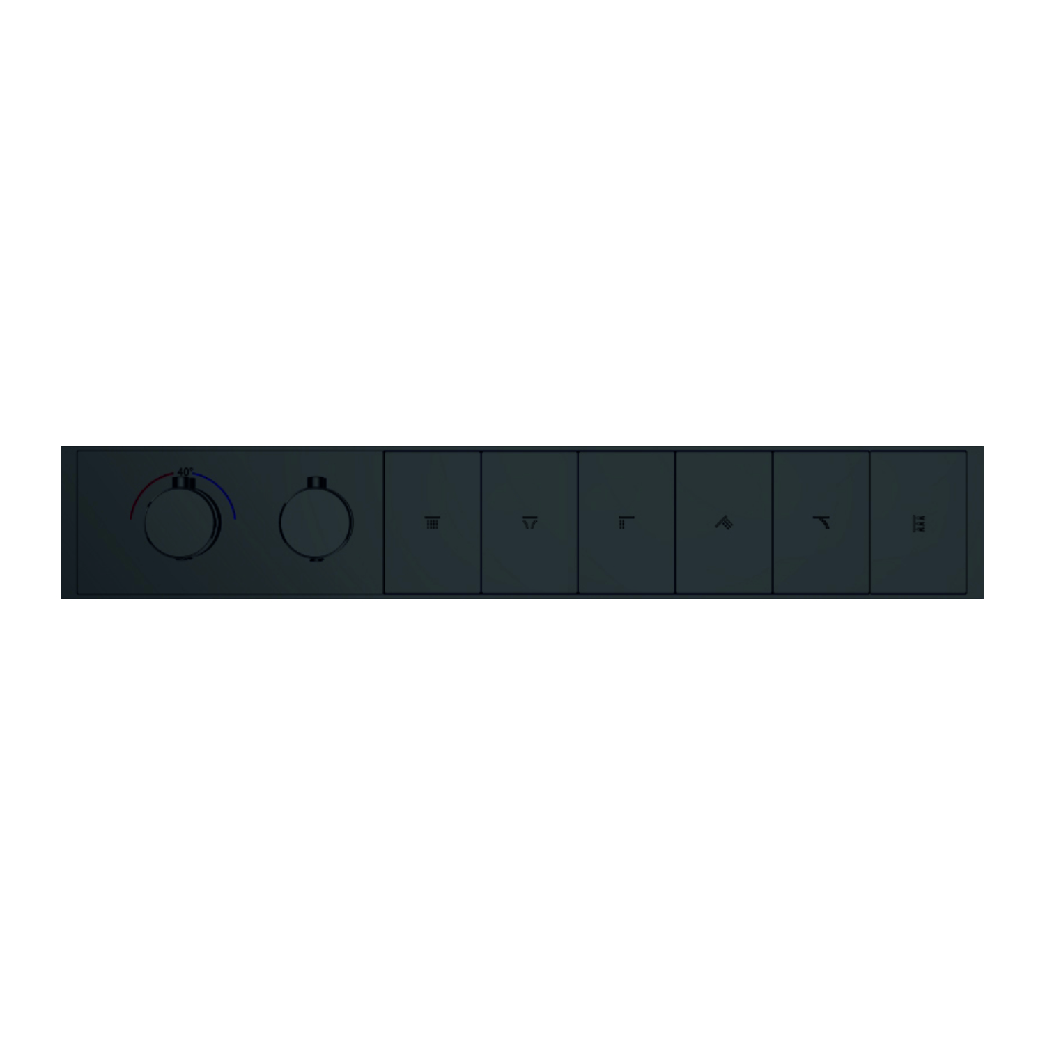 Clyra Thermo 6 B switch button 6 way bathroom diverter set with body jet compatibility