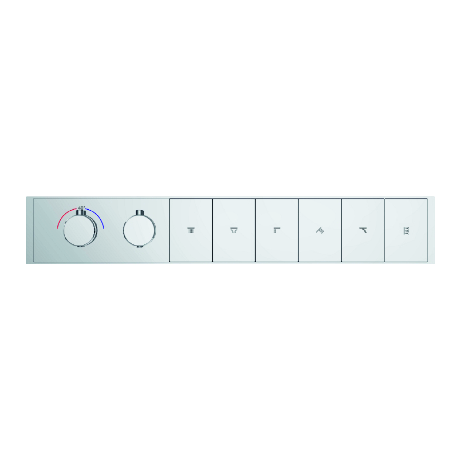 Clyra Thermo 6 switch button 6 way temperature control bathroom diverter premium design
